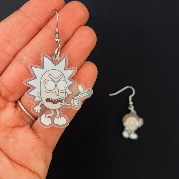 Rick and Morty Dangle Earrings - Picture 3 of 10